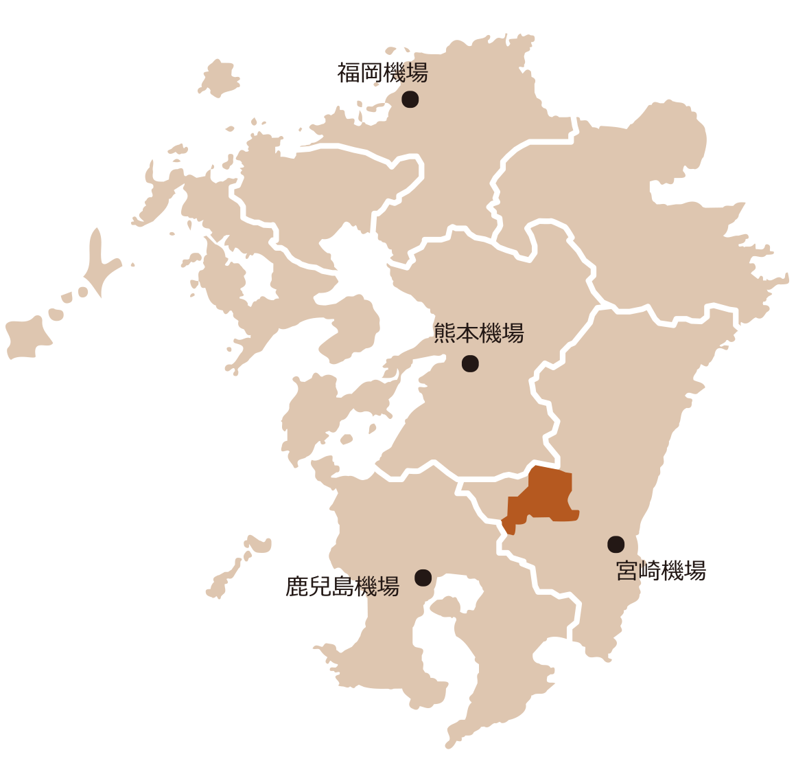 日本宮崎縣小林市地圖